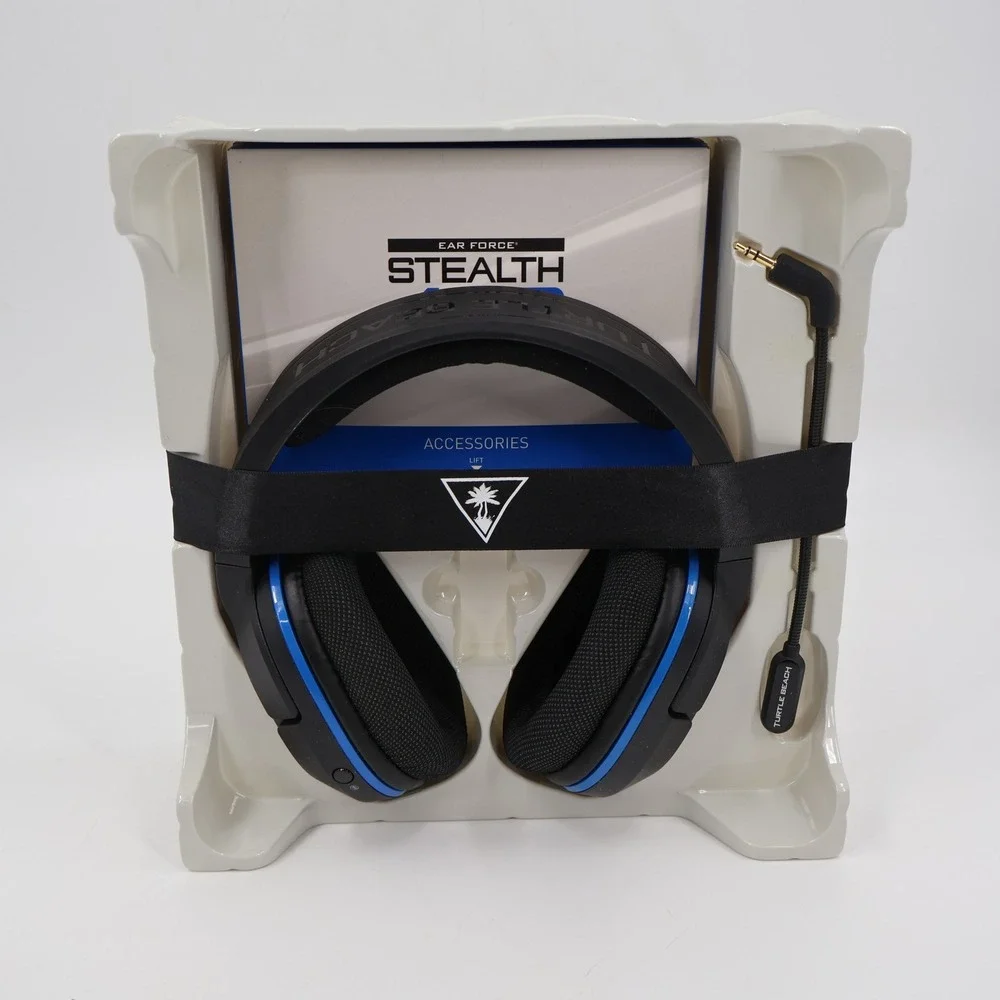 Turtle Beach Stealth 400 Gaming Headset PS4 PS3 Black Blue Wireless TBS-3240-01